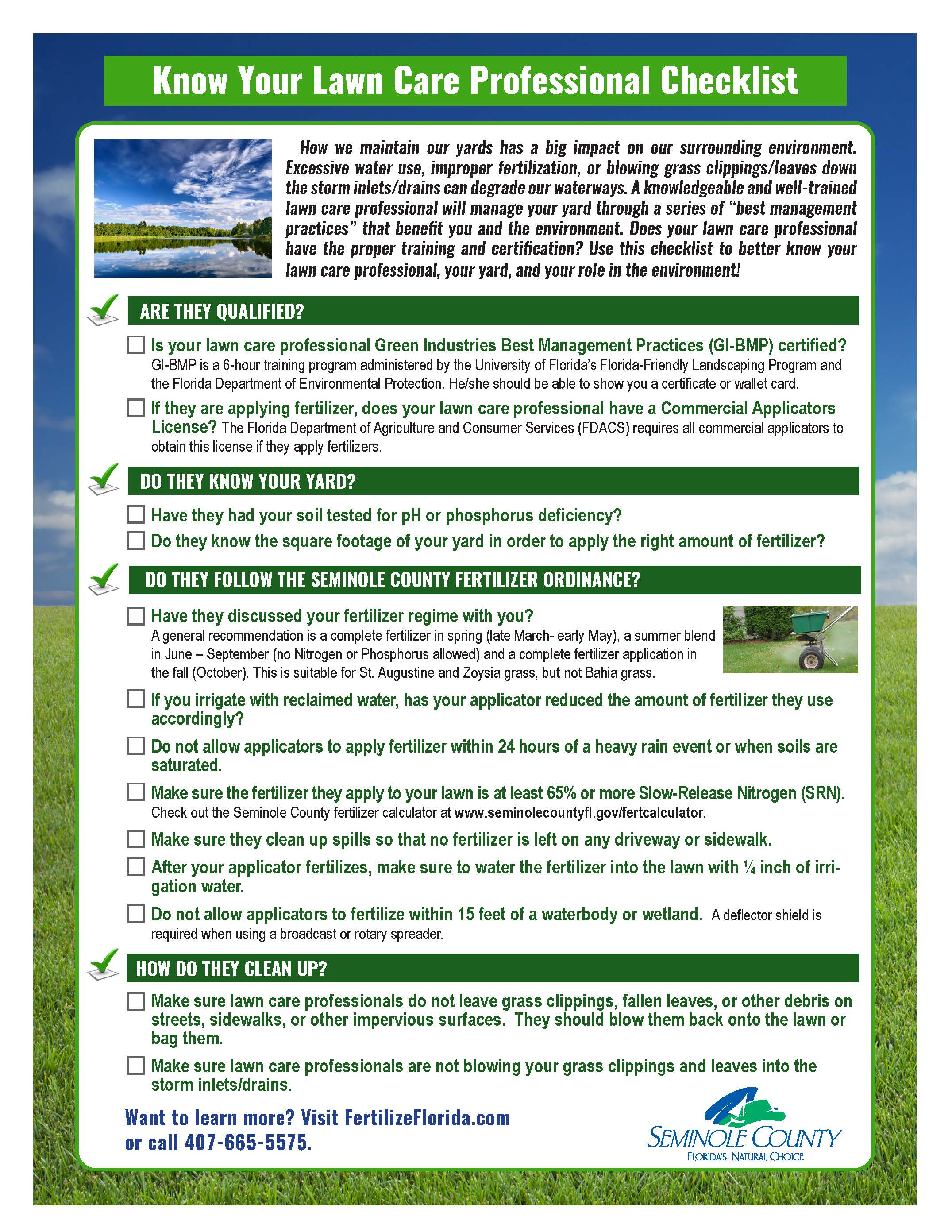 Fertilizer-Lawn-Care-Professional-Checklist Fertilizer-Lawn-Care-Professional-Checklist
