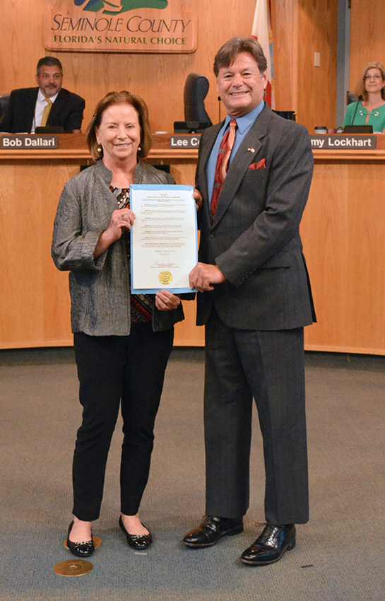 Recognizing Meals on Wheels Volunteer Peggy Gundy